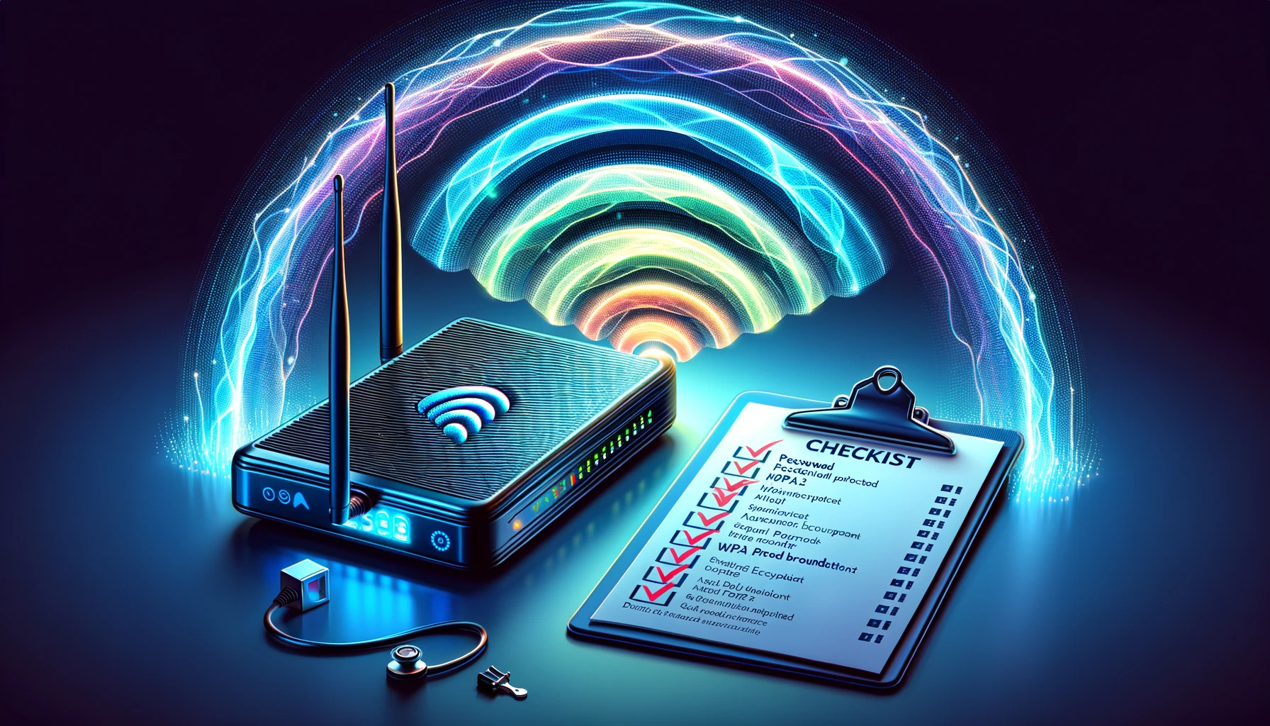 Illustration of Router security checklist